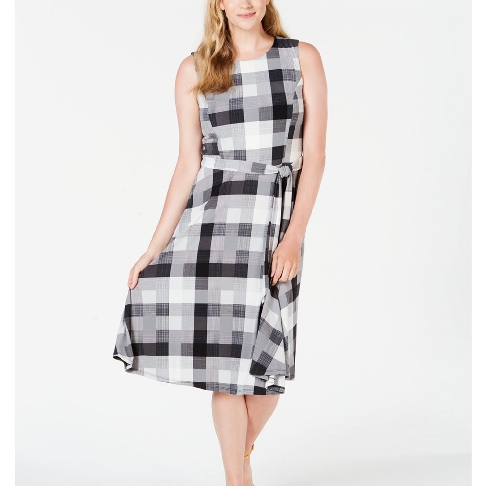 Charter Club Petite Plaid Midi Dress